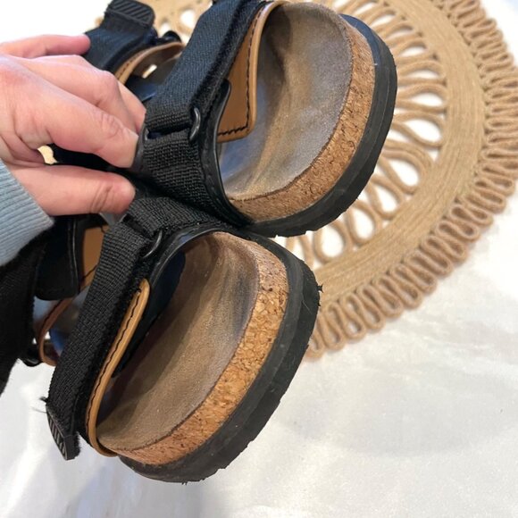 Zara Technical Sport Sandals Size EU 40 Black Tan Strappy - Picture 11 of 14